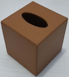 Caja de pañuelos de cuero con tela de red transpirable - Product Image 3