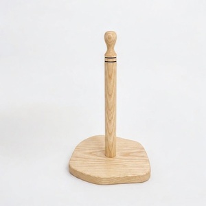 Handmade Natural Wood Paper Towel <b>Holder</b> Vertical Kitchen Roll Stand & Tissue Napkin Dispenser For Home & Hotels Use Good Price - Product Image 1
