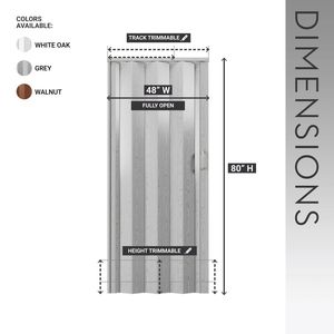 Portes accordéon à double paroi blanches de 48 pouces, robustes et pliables - Product Image 3
