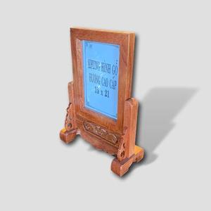 Cadre photo en bois de rose sculpté fait main, support photo ancestral en bois pour autel domestique - Product Image 6