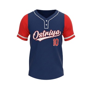 Camiseta de Béisbol y Sóftbol de Dos Botones para Deportes Unisex, Camiseta de Béisbol a Precio Económico con Logotipo Personalizado - Product Image 1