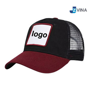 หมวกแก๊ปตาข่ายปักโลโก้แบบกำหนดเอง หมวก Snapback ปีกหมวกตัดสี สำหรับเล่นกีฬาและกิจกรรมกลางแจ้ง - Product Image 1