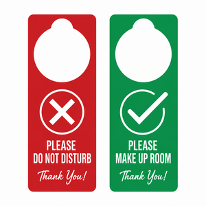 Premium PVC Door Knob Hanger Custom <b>Printed</b> Hotel Door Sign Waterproof Do Not Disturb Room Service Door Tag - Product Image 1
