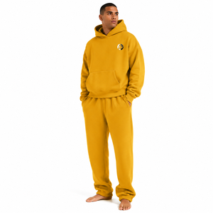 Traje de lana extragrande para hombre, hecho de material de lana cálido, de corte relajado, tacto suave y calor acogedor para uso informal. - Product Image 1
