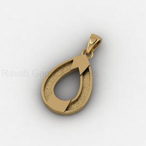 Pendentif breloque en argent sterling 925, forme poire 16x22mm, avec sertissage vierge pour cendres et crin de cheval, pour la création de bijoux commémoratifs et de souvenirs DIY - Product Image 5