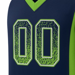 Camiseta de Fútbol Americano para Hombre, Color Verde Marino, Cuello en V, Manga Corta, Malla de Poliéster - Product Image 4