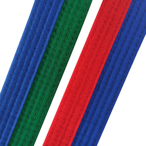 Custom Logo 100% Cotton Stretch Multi-Color Stripe Lightweight Breathable Durable Unisex Martial <b>Arts</b> Training Belt Judo BJJ - Product Image 3
