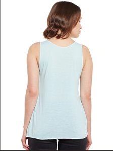 Débardeur sans manches pour femme à imprimé floral, col rond, décontracté, 100 % coton tricoté, respirant, avec logo sur le devant - Product Image 6