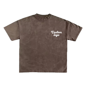 Camiseta extragrande con logo impreso personalizado Glory, 100% algodón, con hombros caídos, para ropa urbana y casual. - Product Image 4