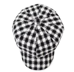 Gorro unisex de algodón a cuadros, 56-58 cm, gorro informal para primavera y otoño - Product Image 2