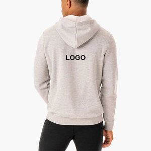 Sudadera con capucha de algodón de alta calidad con logotipo personalizado al por mayor, sudadera con capucha de algodón francés con cremallera para hombre, para actividades al aire libre - Product Image 4