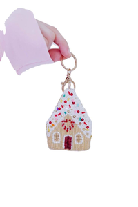 Luxury beaded Flying Heart embroidery Keychain Heart Shaped Keychains and Bag <b>Charm</b> Handmade Beaded Accessories Heart <b>keyring</b> - Product Image 3