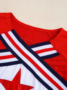Uniforme de cheerleading sans manches avec logo personnalisé par transfert thermique, tenue d'équipe, fournisseur de vêtements de sport en marque blanche, uniforme de cheerleading vierge - Product Image 6