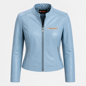 Women's Basic Cotton Leather <b>Jacket</b> for Autumn & <b>Winter</b> Breathable with Zipper & Turn-Down Collar <b>Cheap</b> Price OEM ODM Available - Product Image 3