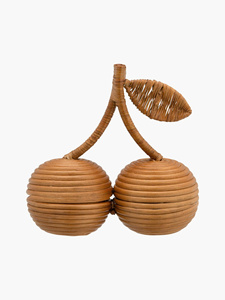 Adorno de mimbre en forma de cereza, hecho a mano, decoración colgante de frutas para mesa, escultura, decoración para el hogar y fiestas - Product Image 6