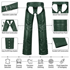 Pantalones de Cuero para Uso en Exteriores, Nuevo Estilo, Cuero Sostenible de la Mejor Calidad, Color Sólido - Product Image 5
