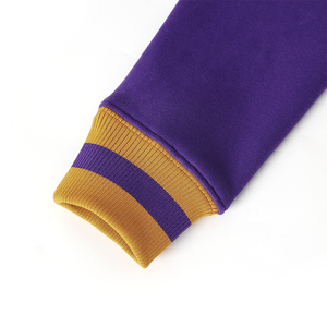 Sudadera con Capucha Omega Purple Greek College, Personalizada con Bordado de Letras en Tela Tackle Twill, de Algodón y Felpa, para Fraternidades Universitarias, Etiqueta Privada - Product Image 3