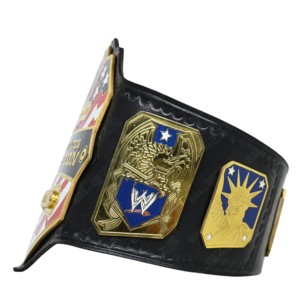 Adult Size WWE United States Championship Title Belt 2mm Brass Metal Plates Genuine Leather Custom Nameplate Wrestling Champion - Product Image 2