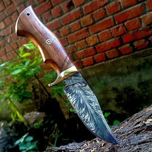 Los Mejores Cuchillos de Hoja Fija con Mango de Madera DIY, Color Personalizado OEM, Acero Inoxidable y Acero de Damasco, Hechos en Pakistán - Product Image 2