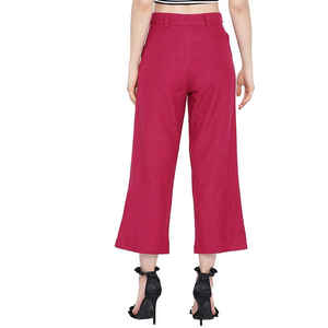 Pantalon cargo décontracté en molleton respirant pour femme, taille élastique, en Spandex/Polyester, vente en gros - Product Image 4