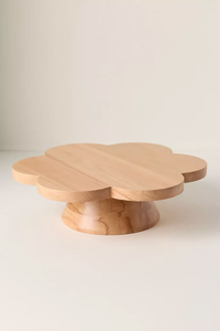 Support à gâteau rond moderne en bois d'acacia avec couvercle en dôme, plateau de service multifonctionnel pour la décoration de gâteaux (1 pièce) Inde - Product Image 6