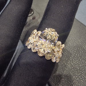 Bague de fiançailles en or 14 carats, diamant poli brillant, alliance moderne, bijoux fins pour femmes, mode quotidienne - Product Image 4
