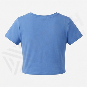 เสื้อครอปท็อปผู้หญิง โพลีเอสเตอร์ พิมพ์ลาย ทรงปกติ แขนสั้น สำหรับฤดูร้อน คุณภาพพรีเมียม ระบายอากาศได้ดี สีสันปรับแต่งได้ - Product Image 2