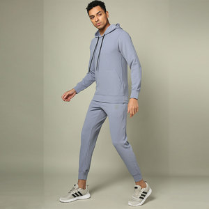 Conjunto Deportivo de Color Sólido para Hombre, Pantalones con Capucha, Sudadera, Conjunto Casual Masculino de Alta Calidad - Product Image 1