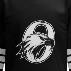 Men Black White Sublimated <b>Ice</b> Hockey Printable Polyester V Neck Jersey Long Sleeve Athletic Team Wear Performance Clothing - Product Image 6