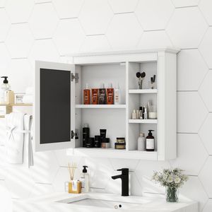 Moderno Armadietto da Bagno a Parete 30 X 28 con Specchio e Vano Portamedicinali per Bagni - Product Image 3