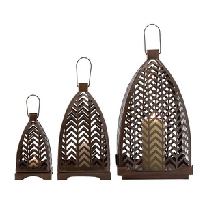 Support à bougie en métal, porte-bougie pour l'éclairage et la décoration de la maison, ensemble élégant avec finition antique, porte-bougie décoratif - Product Image 1