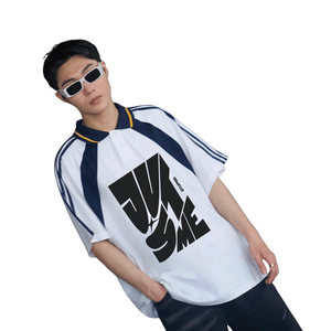 Fabricant de vêtements, impression numérique personnalisée, chemise pour homme à épaules tombantes, style hip-hop, surdimensionnée, 100% coton, séchage rapide - Product Image 1