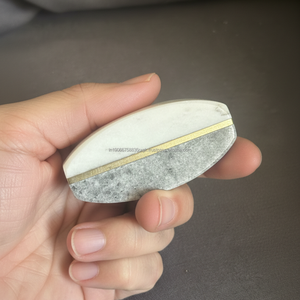 Perilla Ovalada de Mármol Natural para Gabinetes de Cocina y Cómodas de Dormitorio |   Tirador de Cajón Minimalista de Piedra para Interiores Modernos - Product Image 4