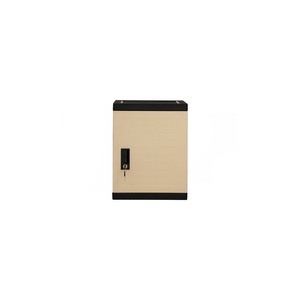 Meuble de rangement cubique moderne en PVC beige et noir avec serrure pour bureau à domicile - Product Image 2