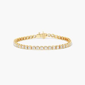 14K Yellow Gold Baguette Cut Lab Grown Diamond Tennis <b>Bracelet</b> - Product Image 1