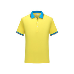 Polo de Algodón Gris para Hombre, Manga Corta, Color Sólido, Transpirable, Informal, Tejido de Punto, Corte Regular, Cuello con Ribete Azul - Product Image 2