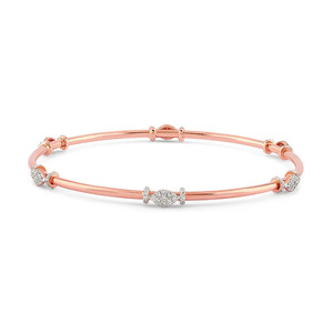 Geometric Openwork Diamond Link <b>Bangle</b> <b>Bracelet</b> - Product Image 2