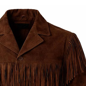 In Stock Leather <b>Jacket</b> 2026 Fashion Solid Color Slim Fit Solid Collar Business Light Luxury <b>Suede</b> High End Men's Coat <b>Jacket</b> - Product Image 3