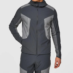Chándal con Capucha para Hombre, Manga Larga, Bloques de Color, Estilo Deportivo Casual, Otoño, Corte Regular, Bolsillos Laterales, Transpirable, Cierre de Cremallera - Product Image 3
