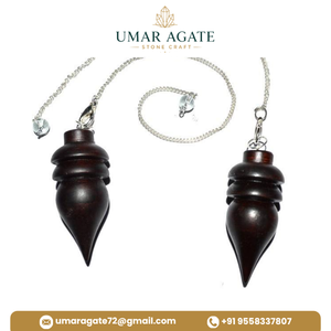 Péndulos de Madera de Palisandro al por Mayor, Péndulo de Piedra Preciosa Isis Chakra Cab, Decoración Espiritual Tallada para el Amor - Product Image 4