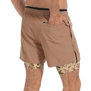 Pantalones cortos deportivos para hombre, cintura elástica, secado rápido, transpirables, ligeros, para entrenamiento, correr, gimnasio, ropa deportiva - Product Image 3