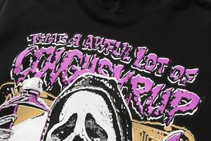 Men Pullover Hoodie Black 100% Cotton Oversized <b>Hip</b> Hop Graphic Screen Print AWFUL LOT OF COUGH SYRUP Streetwear Wholesale - Product Image 2