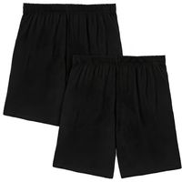Shorts Bermuda Homme Bleu Uni Séchage Rapide Respirant Écologique en Toile Taille Élastique Décontracté Course Gym Tissé à l'Avant