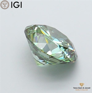 Diamante Cultivado en Laboratorio CVD de 3.01 Quilates, Color Verde Intenso, Claridad VS1, con Certificado IGI, Forma Redonda de 9.19 mm para Alta Joyería - Product Image 4