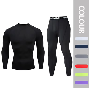 Compression Wear Set for Men Lightweight Stretch Performance Sportswear Quick Dry Breathable Gym Fitness Running Training - Product Image 2