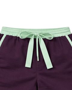 Conjunto de dos piezas para hombre, camiseta sin mangas y pantalones cortos, informal, de verano, de algodón, color verde menta, con cordón ajustable. - Product Image 5