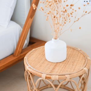 Designer Rattan <b>Stool</b> Side <b>Table</b> Ideal For Sitting In Living Room Bedroom Balcony <b>And</b> Indoor Outdoor Spaces From India - Product Image 5