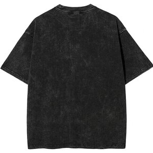 New Arrivals Men's <b>Acid</b> Washed Streetwear <b>Drop</b> Shoulder Oversized T Shirt Heavy Cotton Custom Printed Logo Bulk Supplier Summer - Product Image 2
