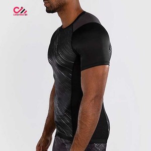 OEM Custom Rash Guard Fully Sublimation <b>Compression</b> <b>Shirt</b> Long Swim <b>Shirts</b> for MMA Rashguard Protection - Product Image 4