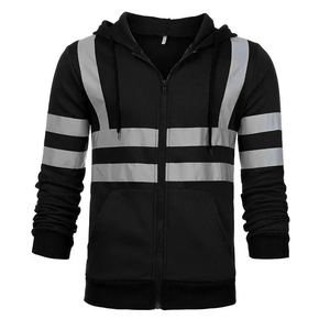 เสื้อฮู้ดกันน้ำสะท้อนแสงสำหรับผู้ชาย OEM ODM ขายส่ง ผลิตจากผ้าฝ้าย เสื้อแจ็คเก็ตนิรภัยแบบมองเห็นได้ชัดเจน แขนยาว ทันสมัย ตอบโจทย์ความต้องการสูง - Product Image 5